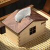 classic-design-mini-tiny-house-wooden-tissue-box-1 Classic Design Mini Tiny House Wooden Tissue Box