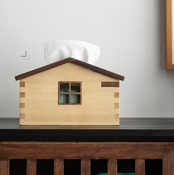 classic-design-mini-tiny-house-wooden-tissue-box-3 Classic Design Mini Tiny House Wooden Tissue Box