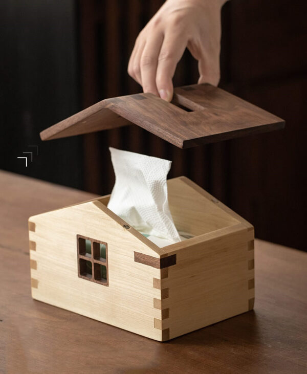 classic-design-mini-tiny-house-wooden-tissue-box-4 Classic Design Mini Tiny House Wooden Tissue Box